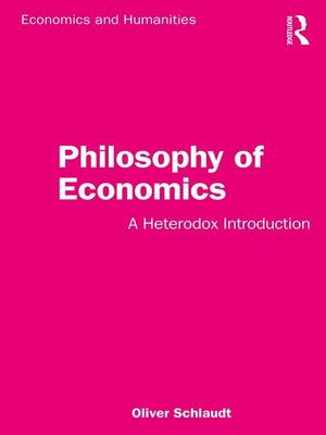 cover image of Philosophy of Economics